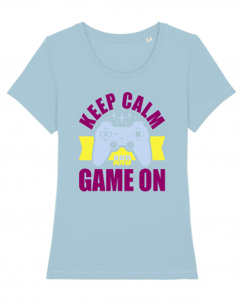 Keep Calm And Game On Sky Blue