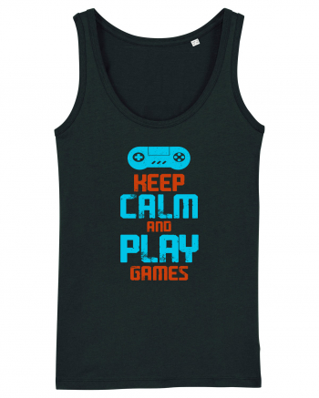 Keep Calm And Play Games Black