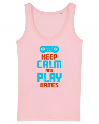 Keep Calm And Play Games Cotton Pink