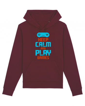 Keep Calm And Play Games Burgundy