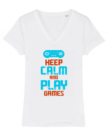 Keep Calm And Play Games White