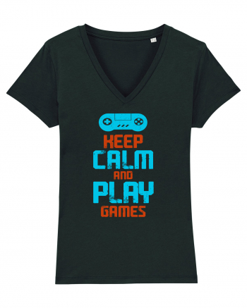 Keep Calm And Play Games Black