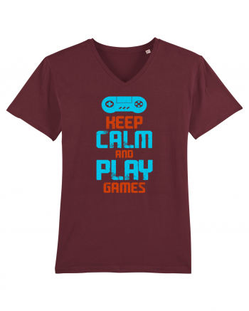 Keep Calm And Play Games Burgundy