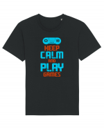 Keep Calm And Play Games Tricou mânecă scurtă Unisex Rocker