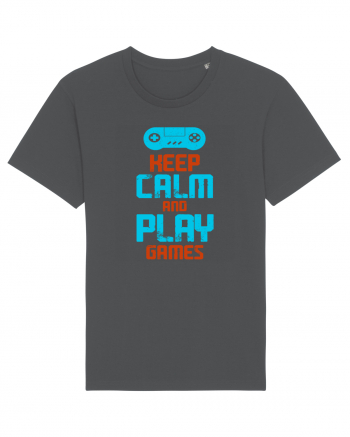 Keep Calm And Play Games Anthracite