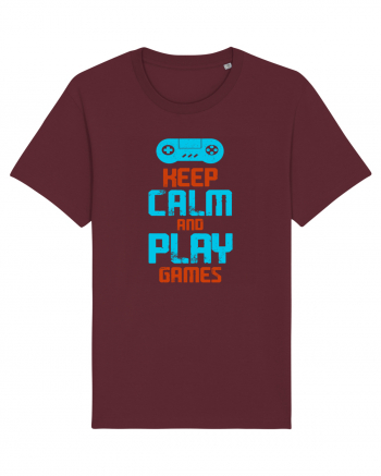 Keep Calm And Play Games Burgundy