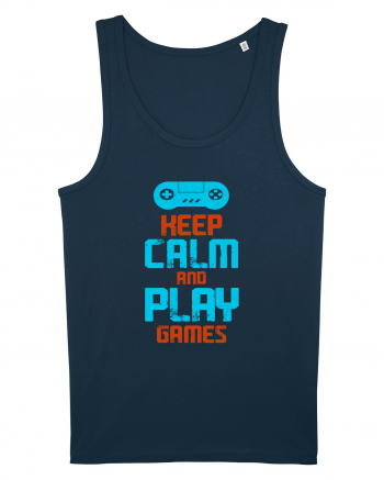 Keep Calm And Play Games Navy