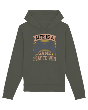 Life Is A Game Play To Win Khaki