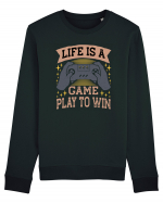 Life Is A Game Play To Win Bluză mânecă lungă Unisex Rise