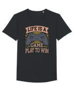 Life Is A Game Play To Win Tricou mânecă scurtă guler larg Bărbat Skater