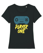 Player One Tricou mânecă scurtă guler larg fitted Damă Expresser