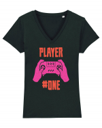 Player One Tricou mânecă scurtă guler V Damă Evoker