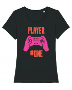 Player One Tricou mânecă scurtă guler larg fitted Damă Expresser