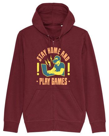 Stay Home And Play Games Burgundy