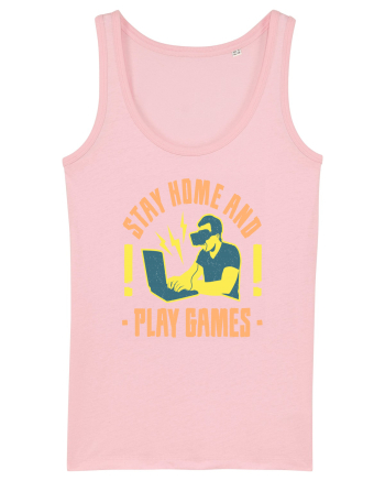 Stay Home And Play Games Cotton Pink