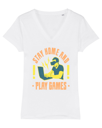 Stay Home And Play Games White