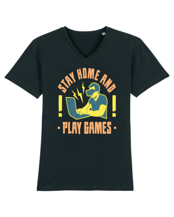 Stay Home And Play Games Black