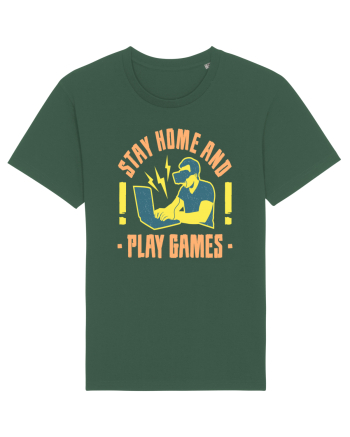 Stay Home And Play Games Bottle Green