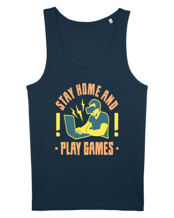Stay Home And Play Games Navy