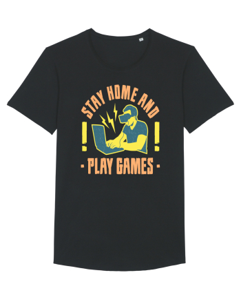 Stay Home And Play Games Black