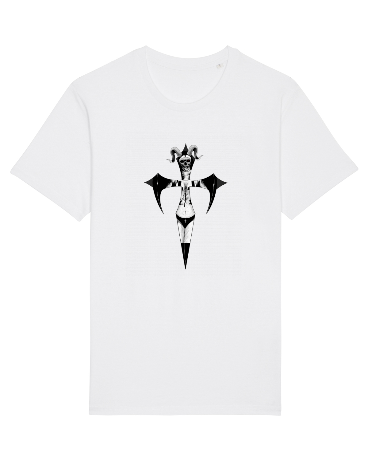 Tricou mânecă scurtă Unisex Rocker White