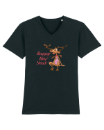Happy New Year ! Tricou mânecă scurtă guler V Bărbat Presenter