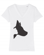 Animal lover Tricou mânecă scurtă guler V Damă Evoker