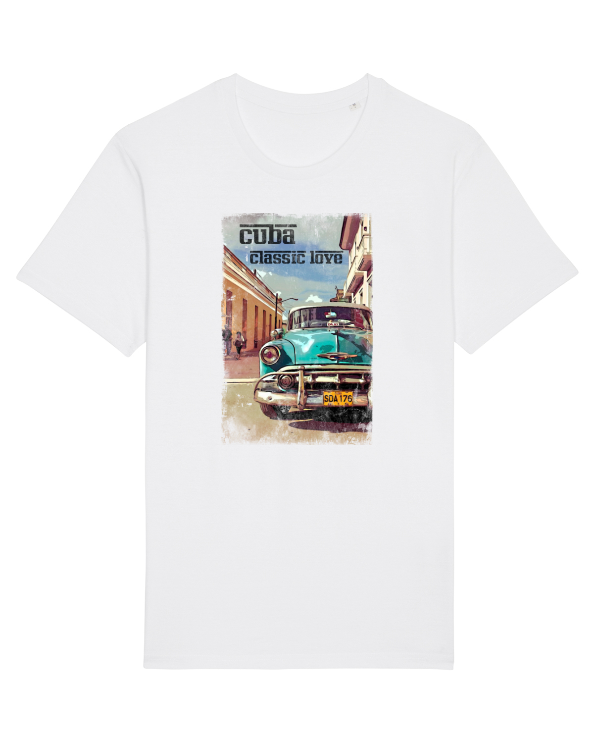 Tricou mânecă scurtă Unisex Rocker White