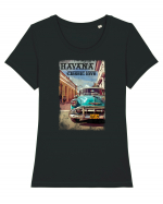 havana  Tricou mânecă scurtă guler larg fitted Damă Expresser