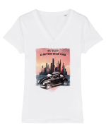 Volkswagen Beetle Tricou mânecă scurtă guler V Damă Evoker