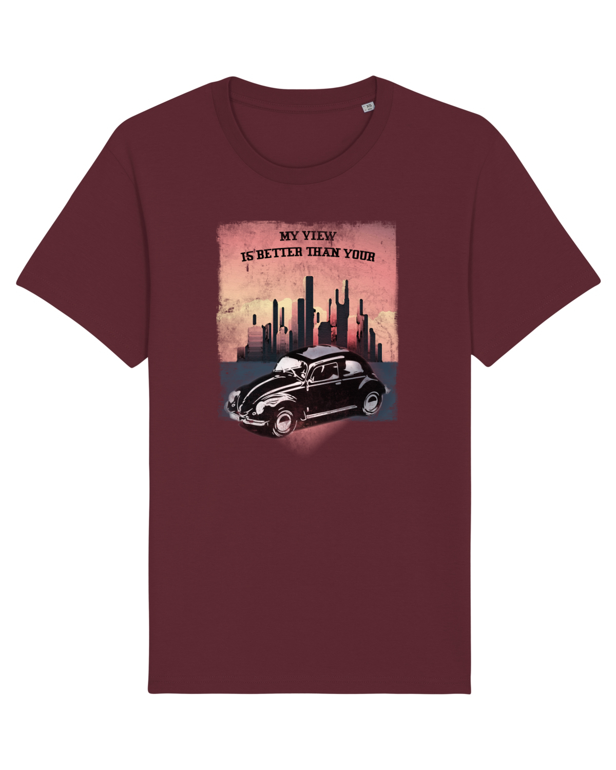 Tricou mânecă scurtă Unisex Rocker Burgundy
