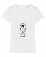 Blah Blah Love Tricou mânecă scurtă guler V Damă Evoker