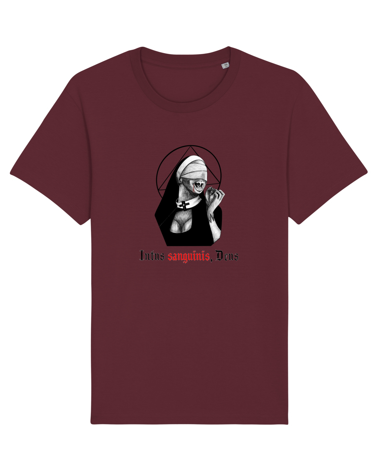 Tricou mânecă scurtă Unisex Rocker Burgundy