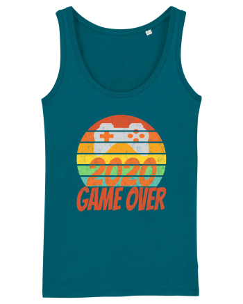 Game Over 2020 Retro Sunset Ocean Depth