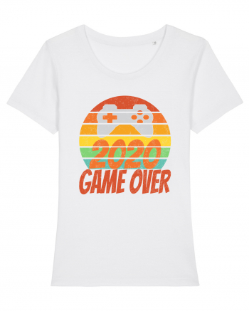 Game Over 2020 Retro Sunset White