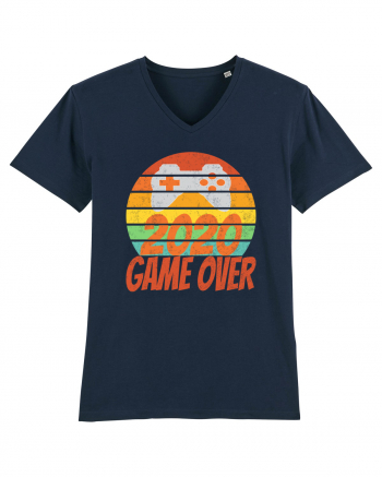 Game Over 2020 Retro Sunset French Navy