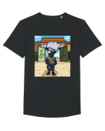 NARUTO - Kakashi in Konoha (chibi style) Tricou mânecă scurtă guler larg Bărbat Skater