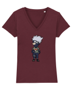 NARUTO - Kakashi Hatake (chibi style) Tricou mânecă scurtă guler V Damă Evoker