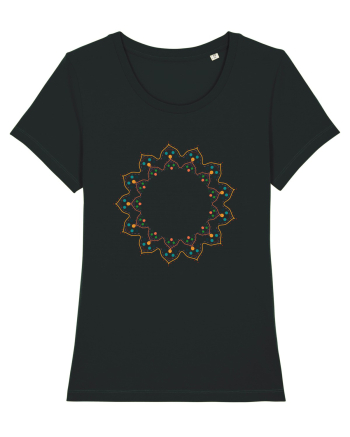 Orange/Red Pattern Black