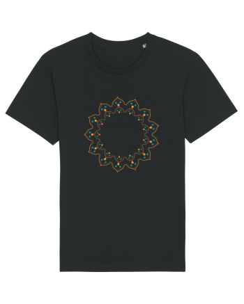 Orange/Red Pattern Black