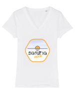 Serene Mood Tricou mânecă scurtă guler V Damă Evoker