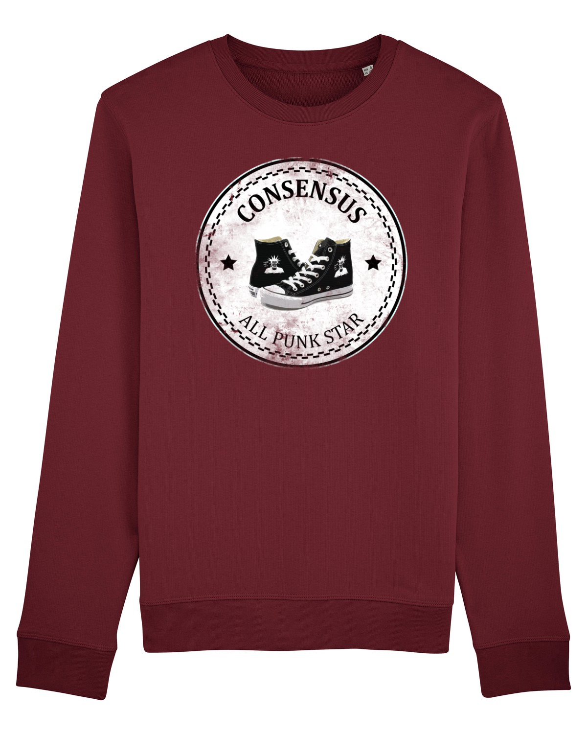 Bluză mânecă lungă Unisex Rise Burgundy