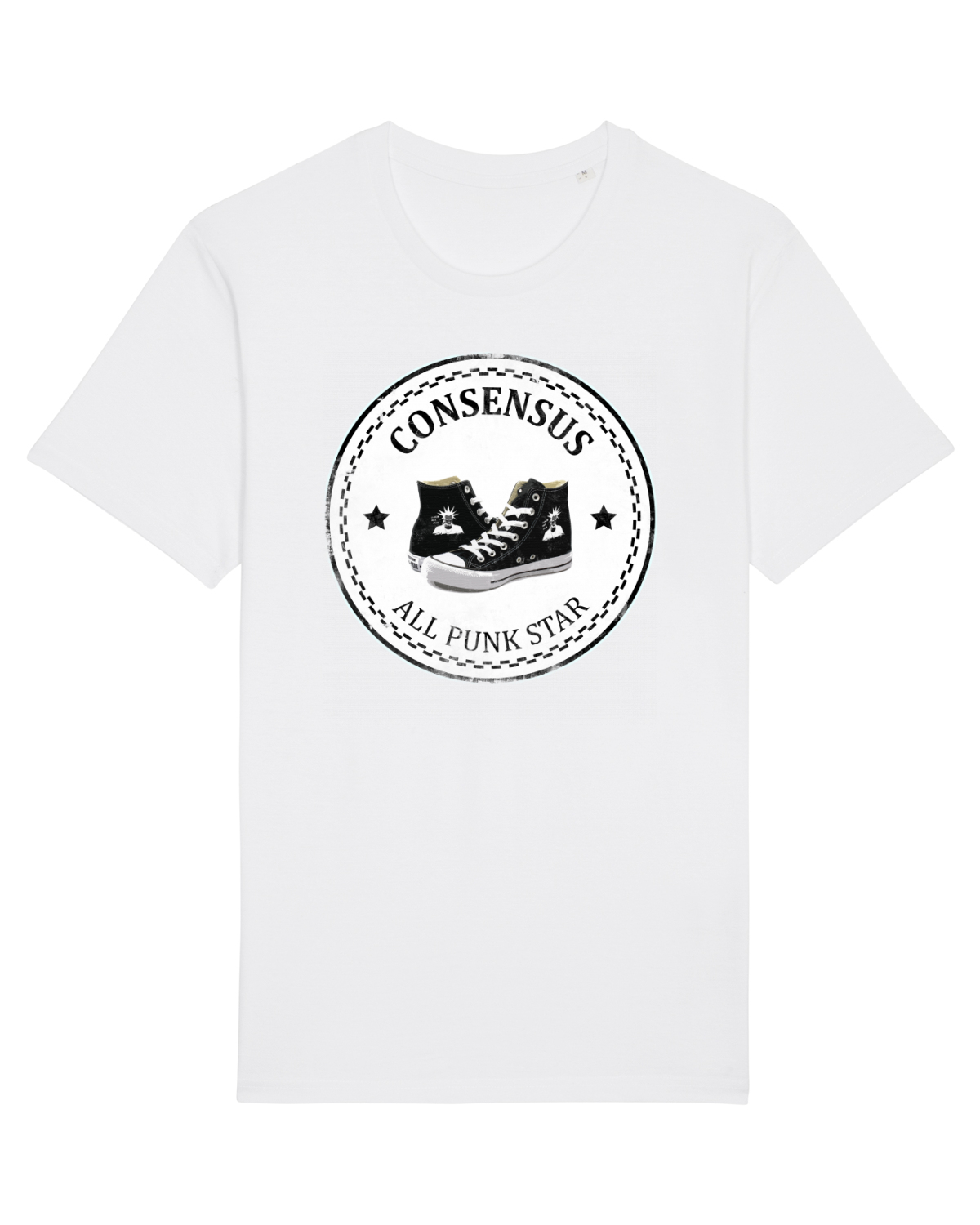 Tricou mânecă scurtă Unisex Rocker White