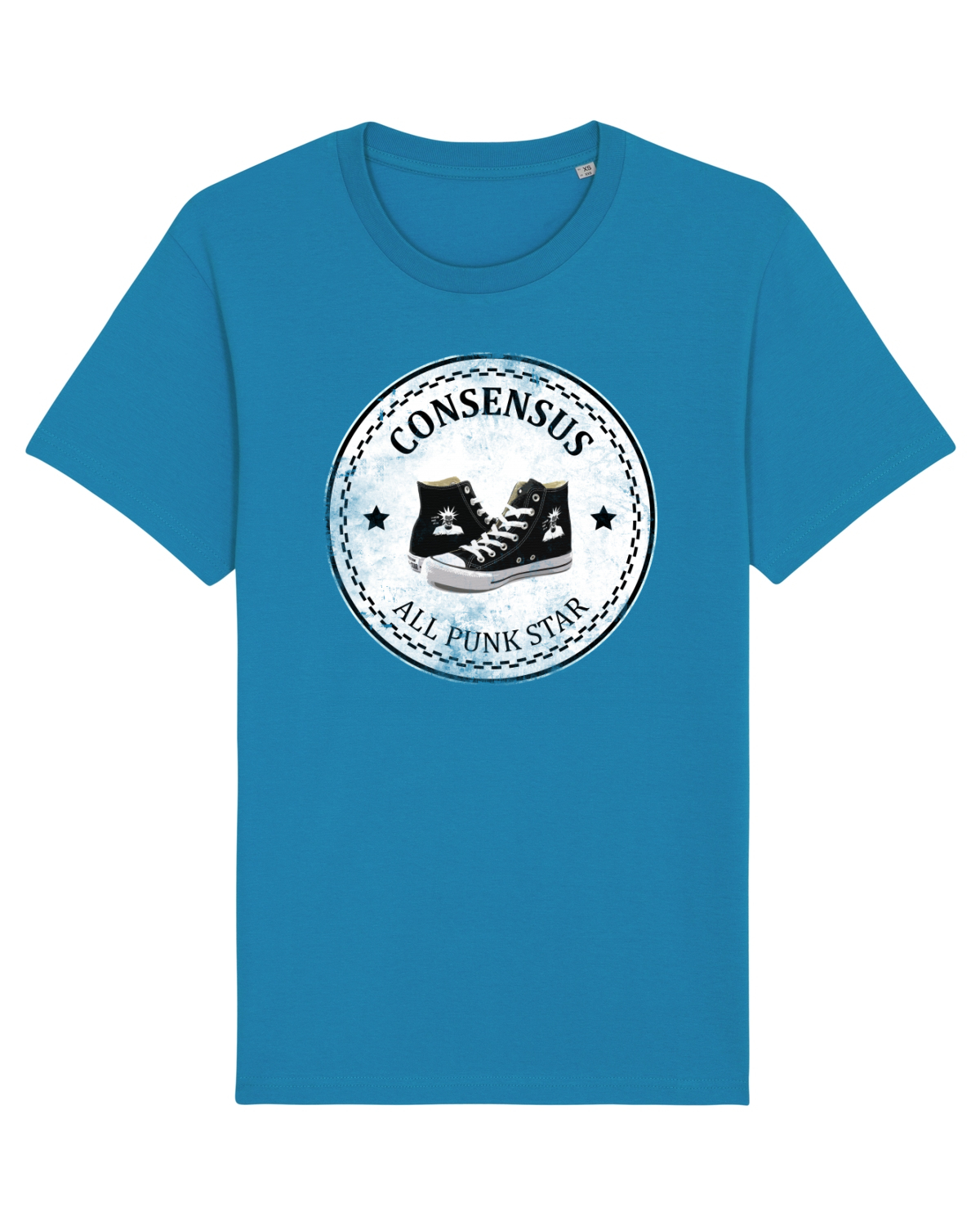 Tricou mânecă scurtă Unisex Rocker Azur