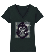 Gorilla Smoke Weed Tricou mânecă scurtă guler V Damă Evoker