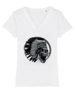 Indian Skull Tricou mânecă scurtă guler V Damă Evoker