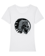 Indian Skull Tricou mânecă scurtă guler larg fitted Damă Expresser