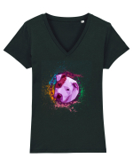 Pitbull Paint Tricou mânecă scurtă guler V Damă Evoker