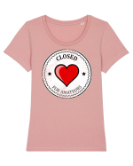 closed heart Tricou mânecă scurtă guler larg fitted Damă Expresser