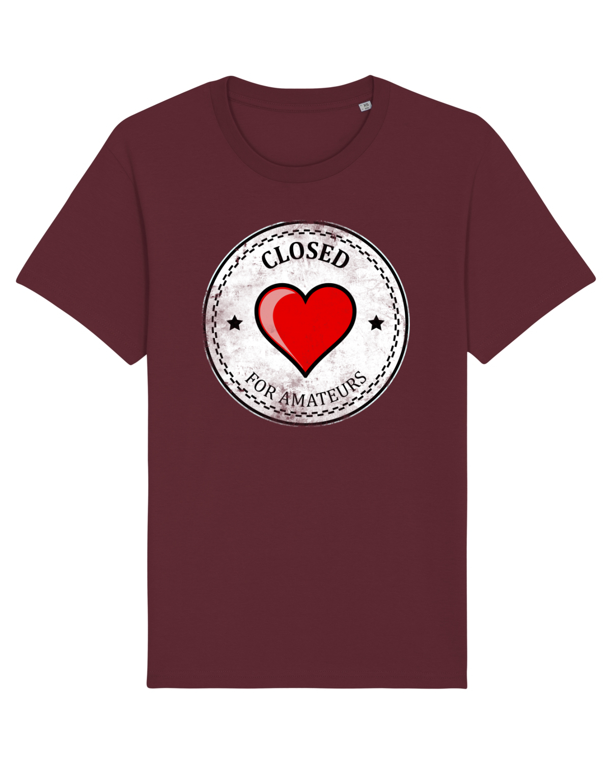 Tricou mânecă scurtă Unisex Rocker Burgundy